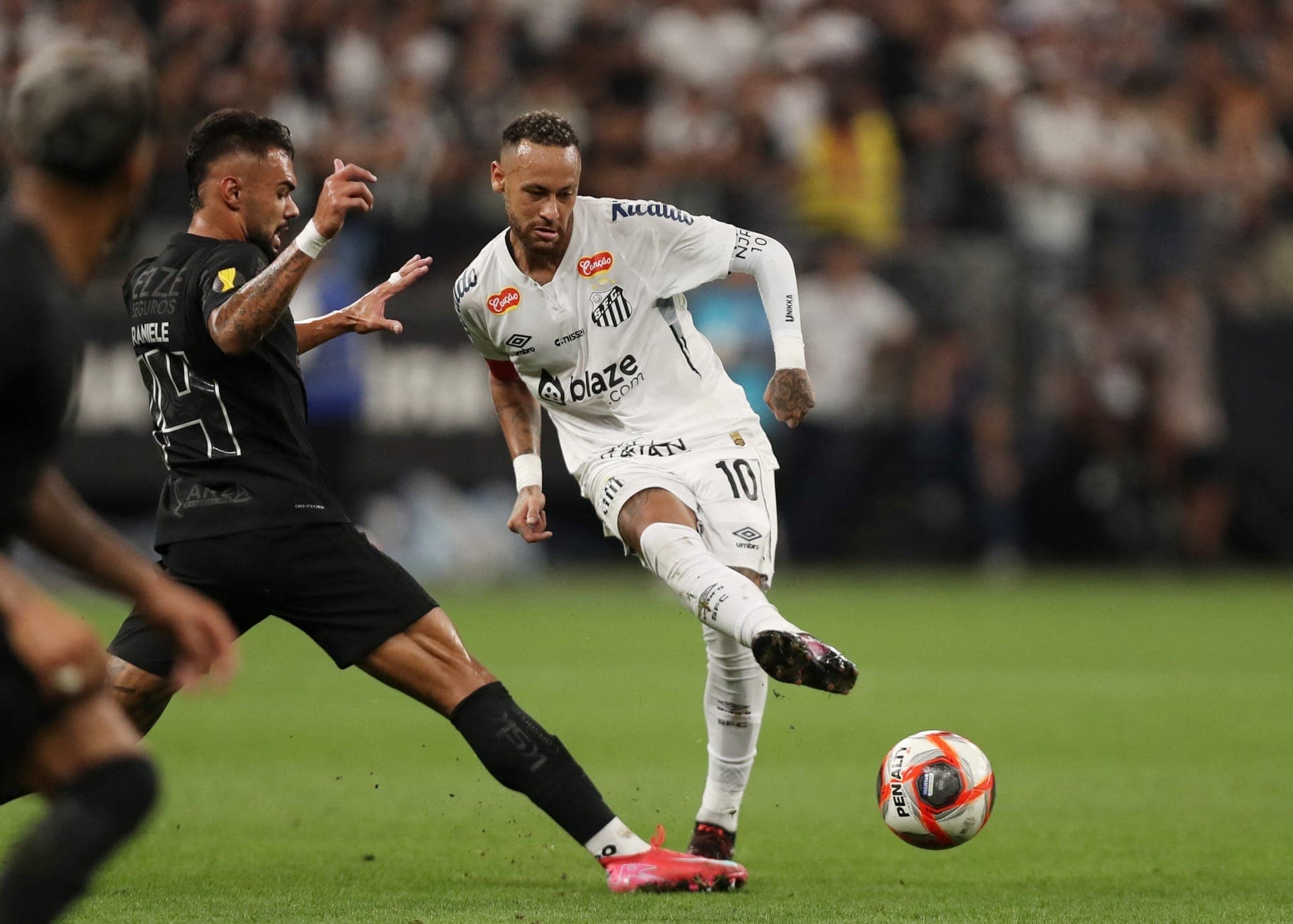 Neymar em Corinthians x Santos pelo Paulistão