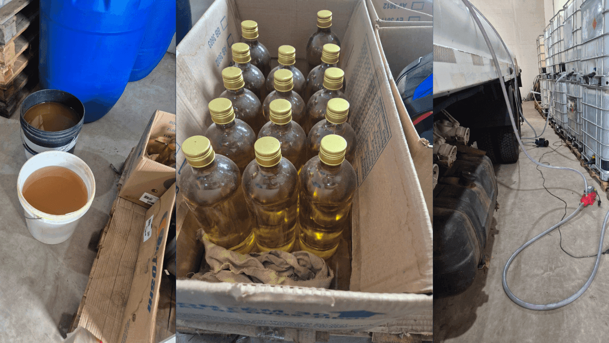 No local foi encontrado o combustível armazenado e recipientes com as bebidas adulteradas