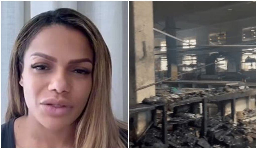 Quitéria Chagas lamenta incêndio em fábrica de fantasias do Carnaval do Rio