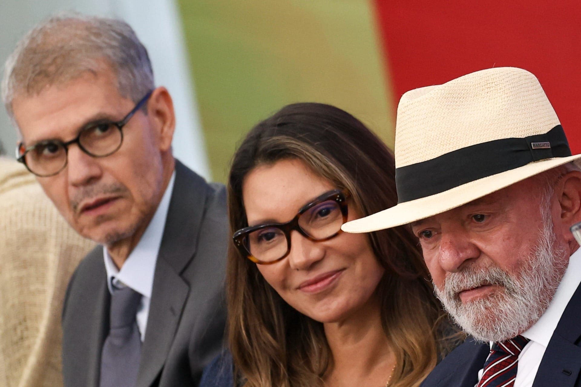 Sidônio Palmeira, a primeira-dama Janja Lula da Silva e o presidente Luiz Inácio Lula da Silva
