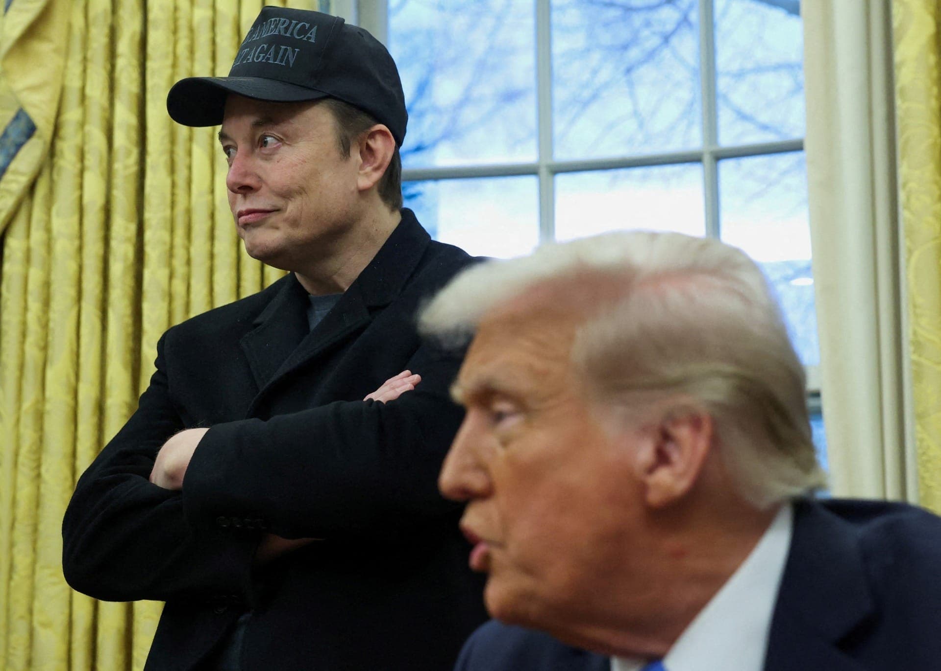 Elon Musk e o presidente dos Estados Unidos, Donald Trump