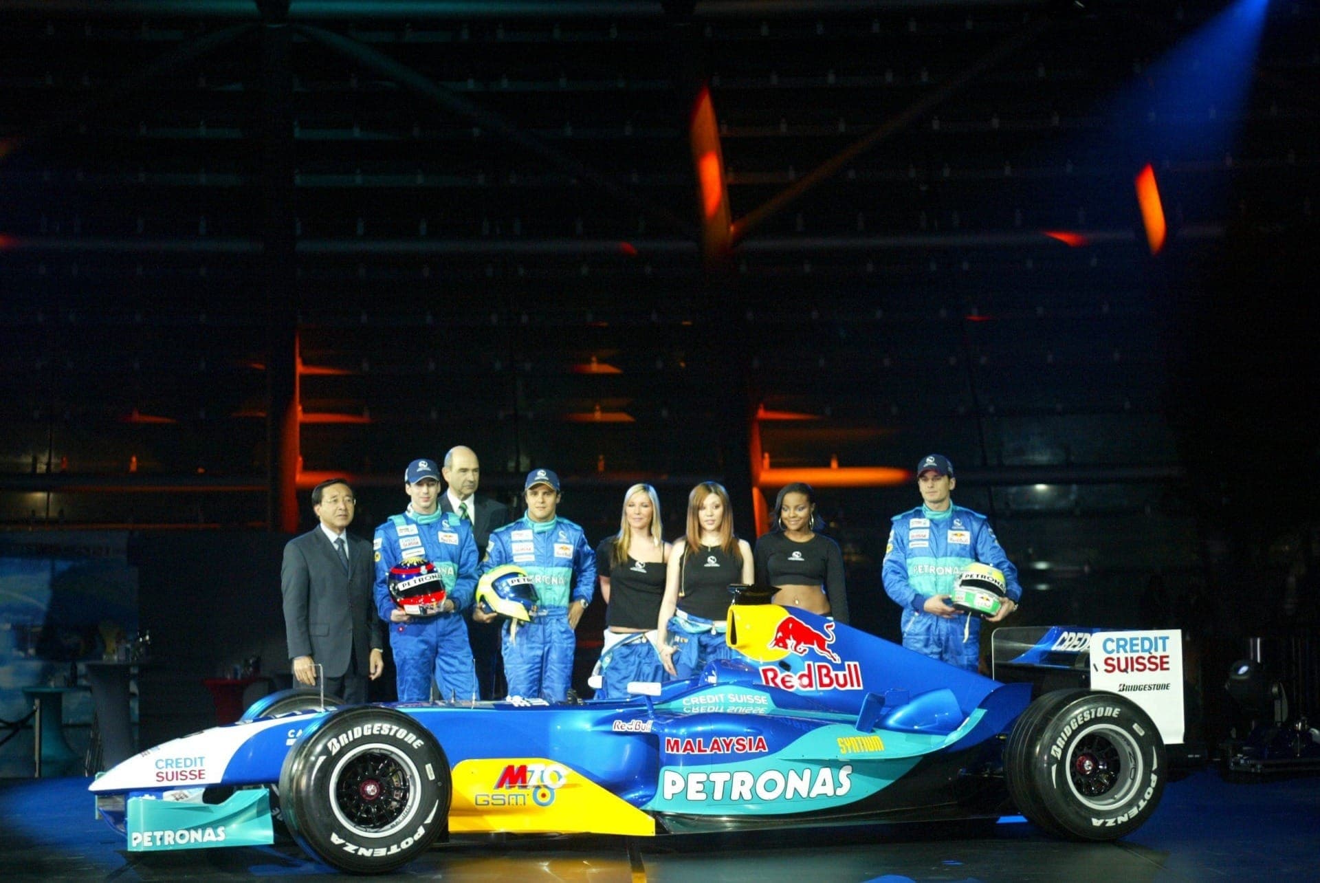 Lançamento do carro da Sauber de 2004 com Felipe Massa e Giancarlo Fisichella