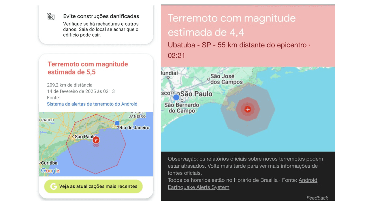 Moradores da região sudeste recebem alerta falso de terremoto e se assustam