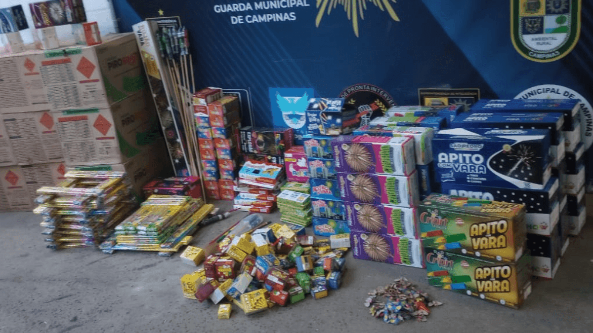 Foram apreendidos 11.847 fogos de artifício pela Guarda Municipal de Campinas