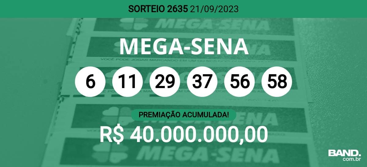 Aposta mínima da Mega-Sena, com seis dezenas, custa R$ 5 e pode ser feita na internet