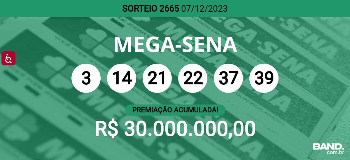 Aposta mínima da Mega-Sena, com seis dezenas, custa R$ 5 e pode ser feita na internet