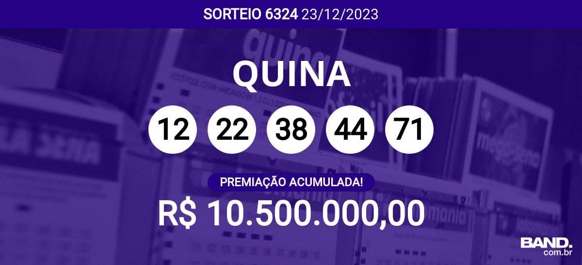 Aposta simples da Quina custa R$ 2,5