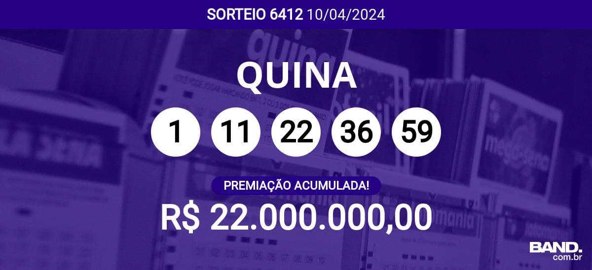 Aposta simples da Quina custa R$ 2,5