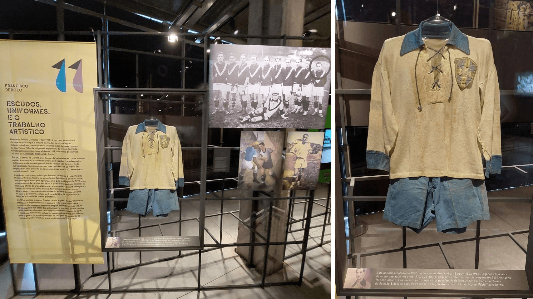 Camisa da Seleção Brasileira de 1922 é exibida no Museu do Futebol
