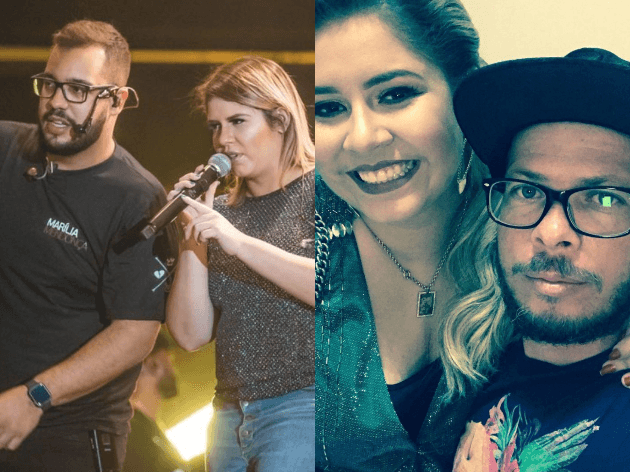 Henrique Ribeiro (à esq.) e Silveira Dias estavam na aeronave com a cantora