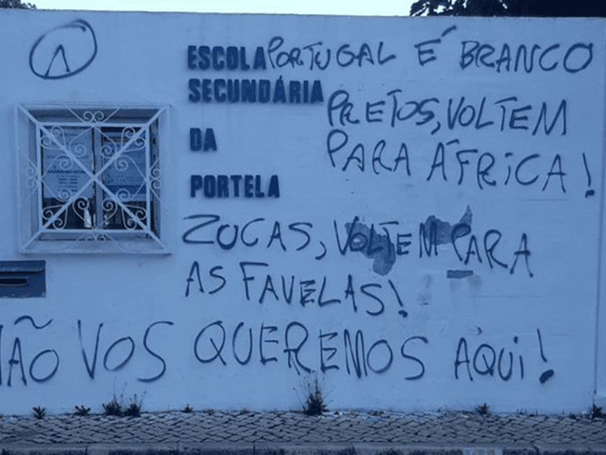 Xenofobia: ‘Zucas, voltem para as favelas’, diz pichação em Portugal