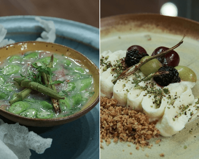 Ceviche de quiabo e mousse de chocolate branco com quiabo foram receitas do MasterChef