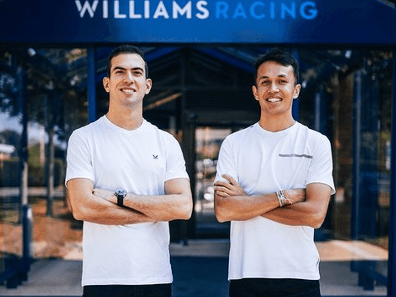 Nicholas Latifi e Alex Albon, pilotos da Williams para 2022