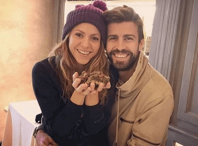 Shakira e Gerard Piqué em foto quando eram casados
