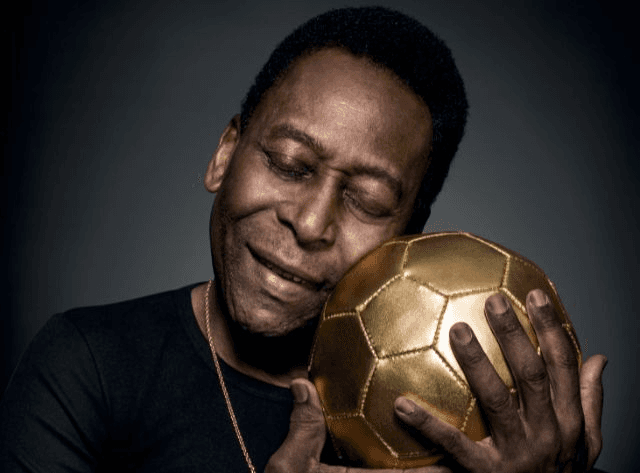 Pelé, o Rei do Futebol.